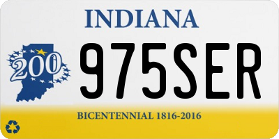 IN license plate 975SER