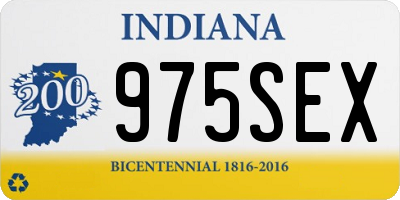 IN license plate 975SEX