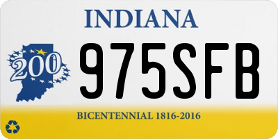 IN license plate 975SFB