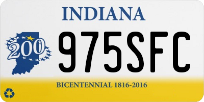 IN license plate 975SFC