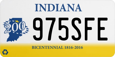 IN license plate 975SFE