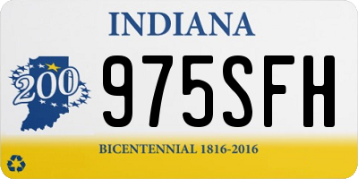IN license plate 975SFH