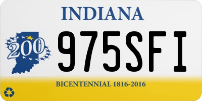 IN license plate 975SFI