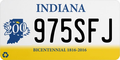 IN license plate 975SFJ