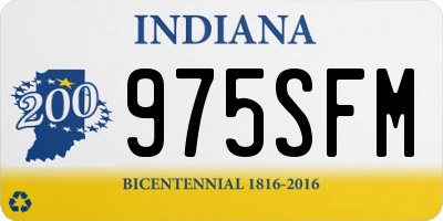 IN license plate 975SFM