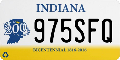 IN license plate 975SFQ
