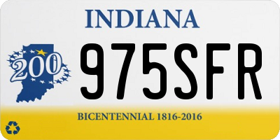 IN license plate 975SFR