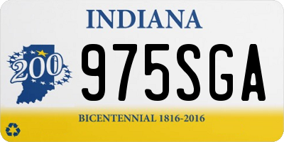 IN license plate 975SGA