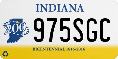 IN license plate 975SGC