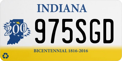 IN license plate 975SGD