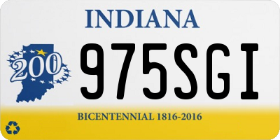 IN license plate 975SGI