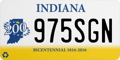 IN license plate 975SGN
