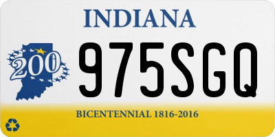 IN license plate 975SGQ
