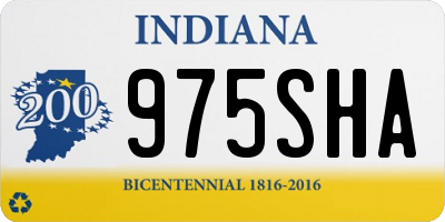 IN license plate 975SHA