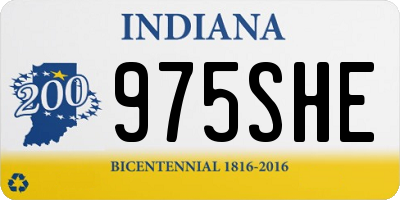 IN license plate 975SHE