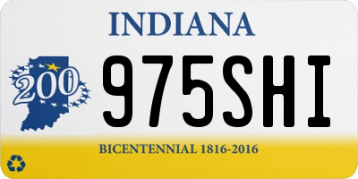 IN license plate 975SHI