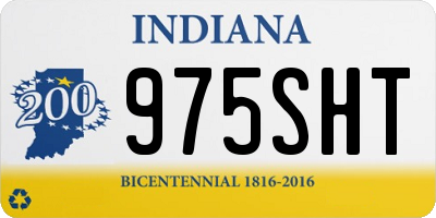 IN license plate 975SHT