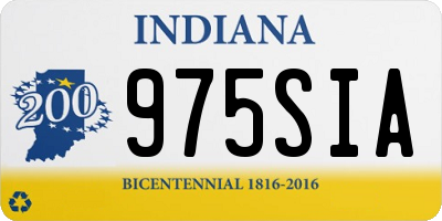 IN license plate 975SIA