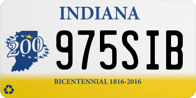 IN license plate 975SIB