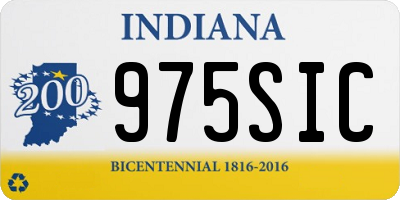 IN license plate 975SIC