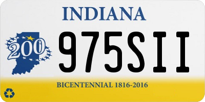 IN license plate 975SII