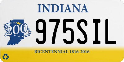 IN license plate 975SIL