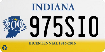IN license plate 975SIO