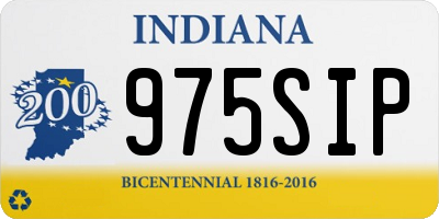IN license plate 975SIP