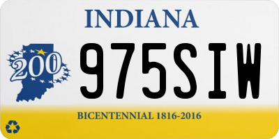 IN license plate 975SIW