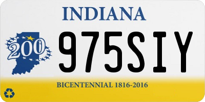IN license plate 975SIY