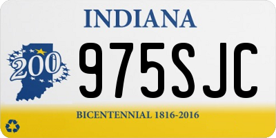 IN license plate 975SJC