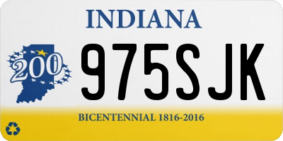 IN license plate 975SJK