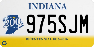 IN license plate 975SJM