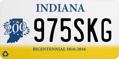 IN license plate 975SKG