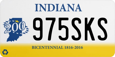 IN license plate 975SKS