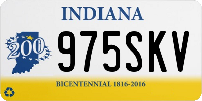 IN license plate 975SKV