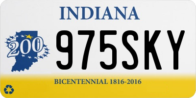 IN license plate 975SKY