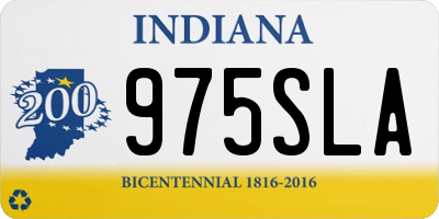 IN license plate 975SLA