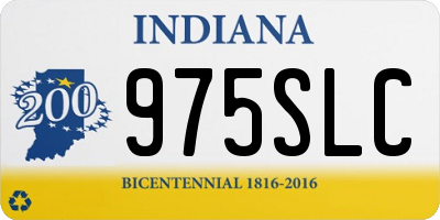 IN license plate 975SLC