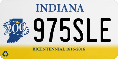 IN license plate 975SLE