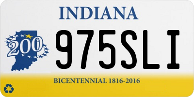 IN license plate 975SLI