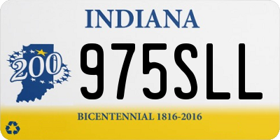 IN license plate 975SLL