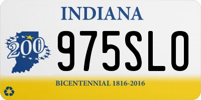 IN license plate 975SLO