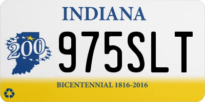 IN license plate 975SLT