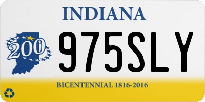 IN license plate 975SLY