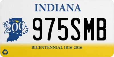 IN license plate 975SMB
