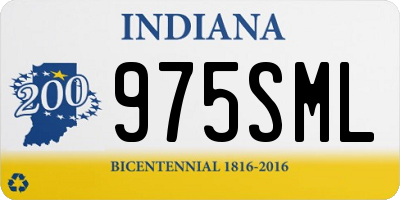 IN license plate 975SML