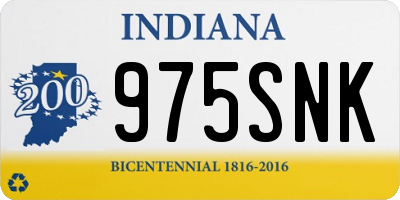 IN license plate 975SNK