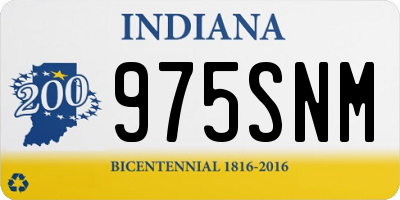 IN license plate 975SNM