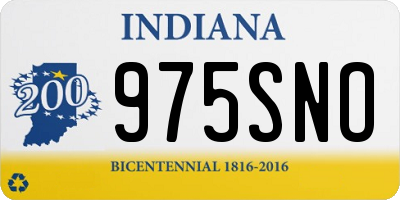 IN license plate 975SNO